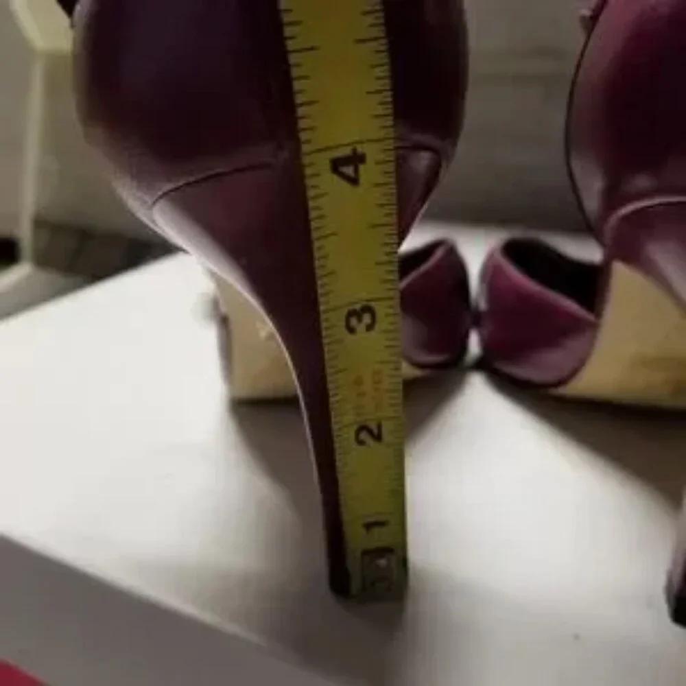 Women’s Parade Purple Pointed-Toe Heels with Ankle Strap